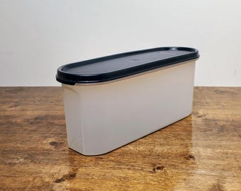 Tupperware Black Top super Oval Modular 1.8 Litres Oval Storage Container #2400