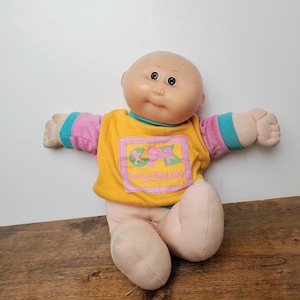 Vintage 1984 Coleco Cabbage Patch Kids Preemie Doll Bald Brown Eyes
