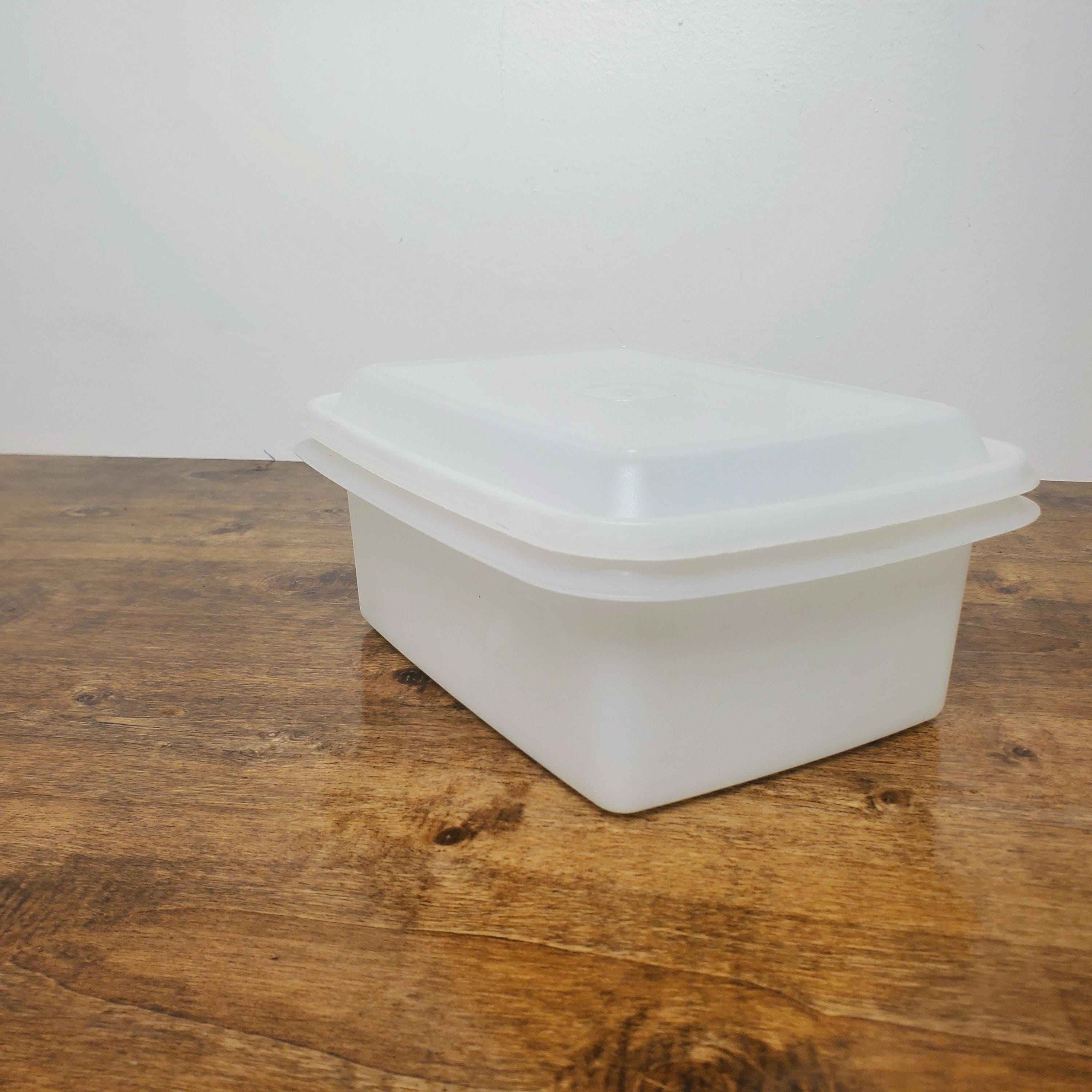 Vintage Tupperware #1254 Ice Cream Keeper Sheer Freezer Storage