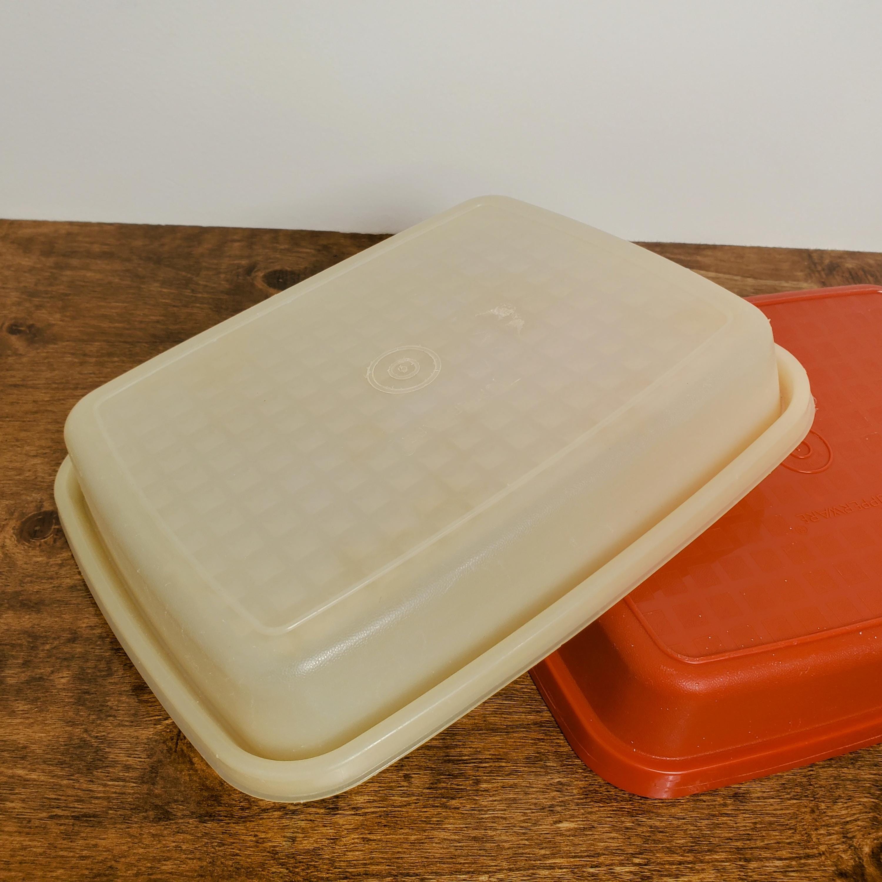 Fourchette Pâtisserie Cuisine TUPPERWARE Réf 1965-5 Rouge Paprika Neuve Vintage