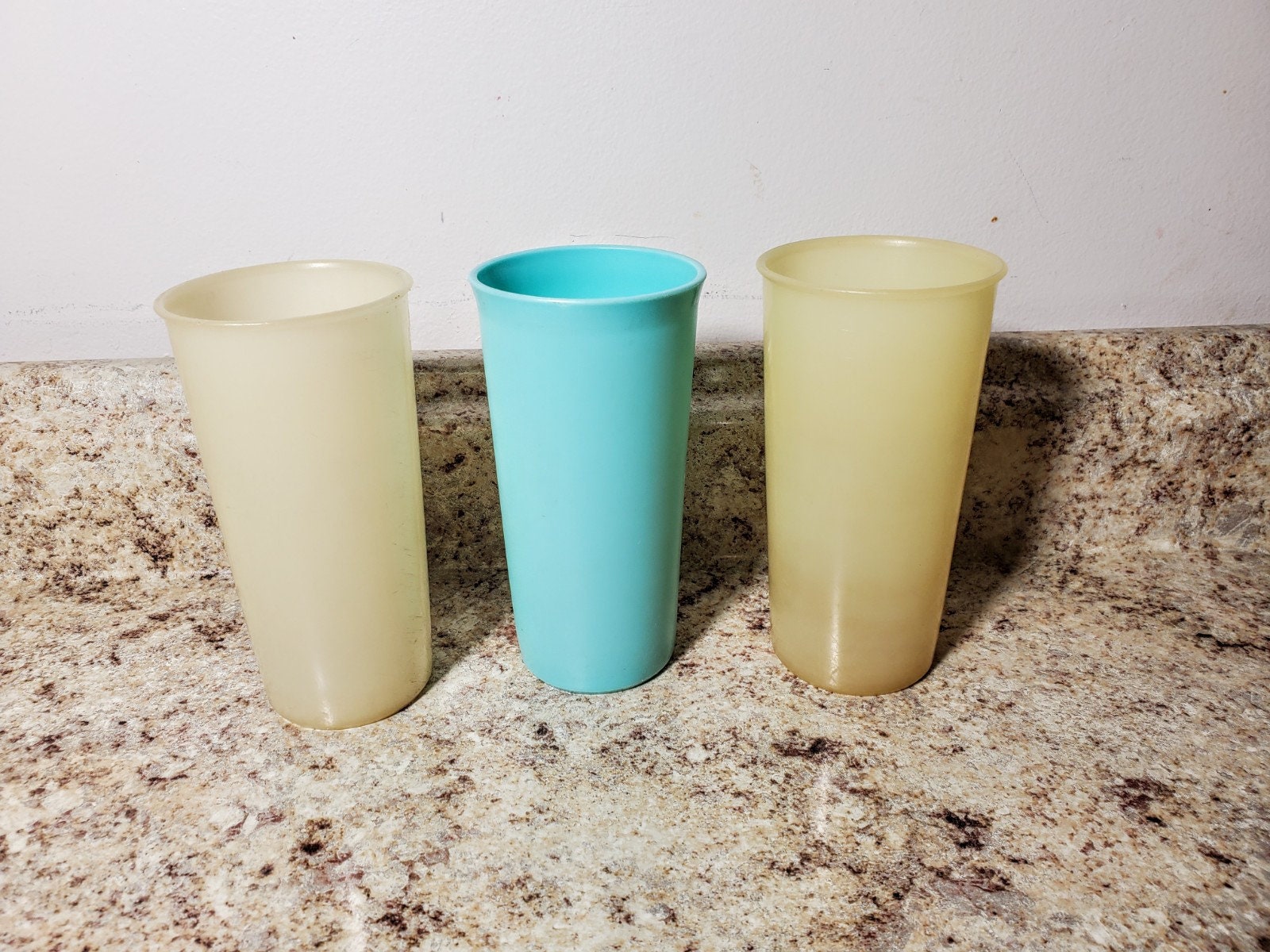 6 Tupperware 116 Tumblers Small Pastel Plastic Cups 