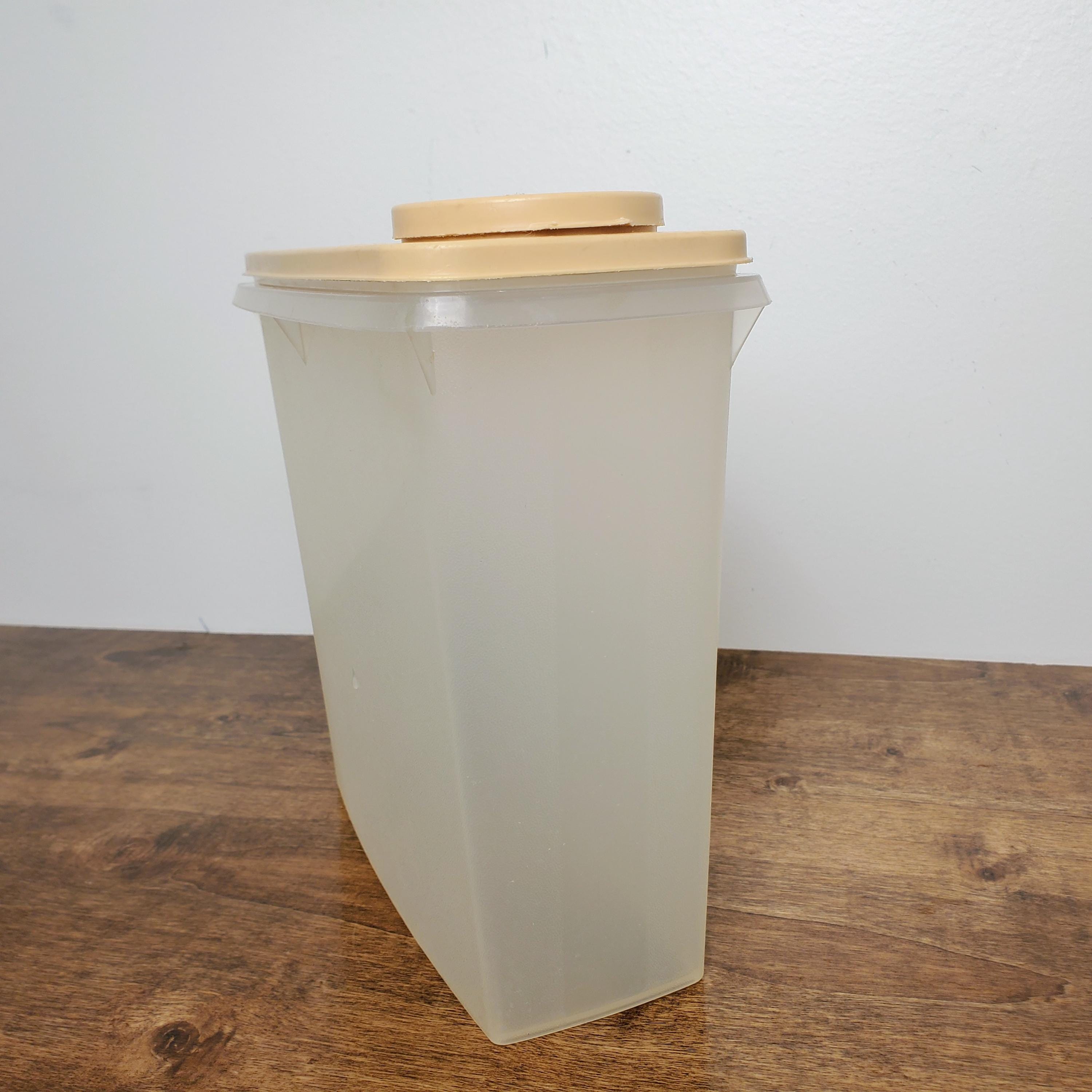 Vintage Tupperware Pour-n-stor Medium Cereal Keeper #469 Gold Lid