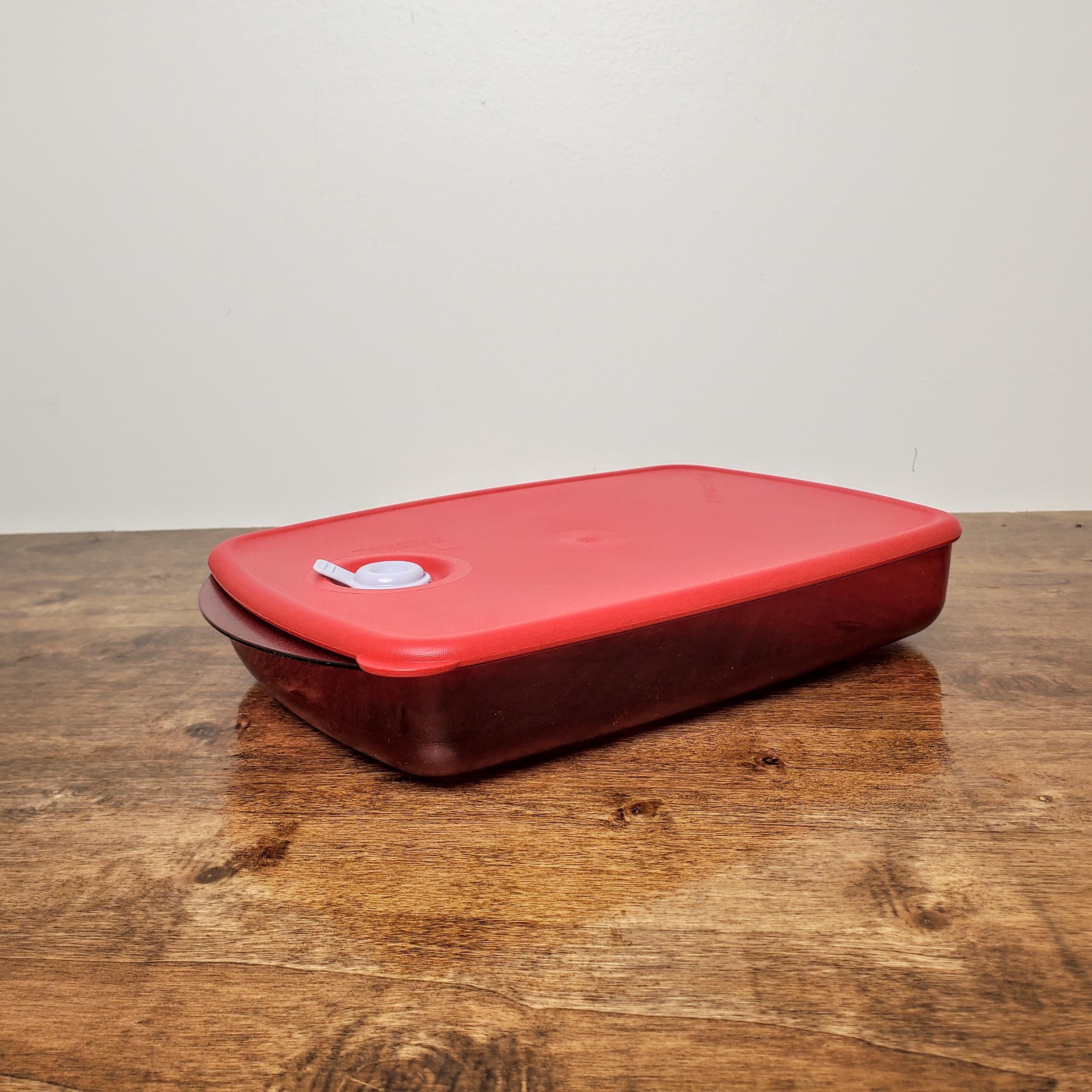 Tupperware Rock N Serve: Red Microwave Container With Lid - Etsy
