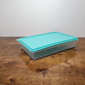 TUPPERWARE Cold Cut Keeper Snack Stor Large 9x13 Teal Blue Brand New 5346