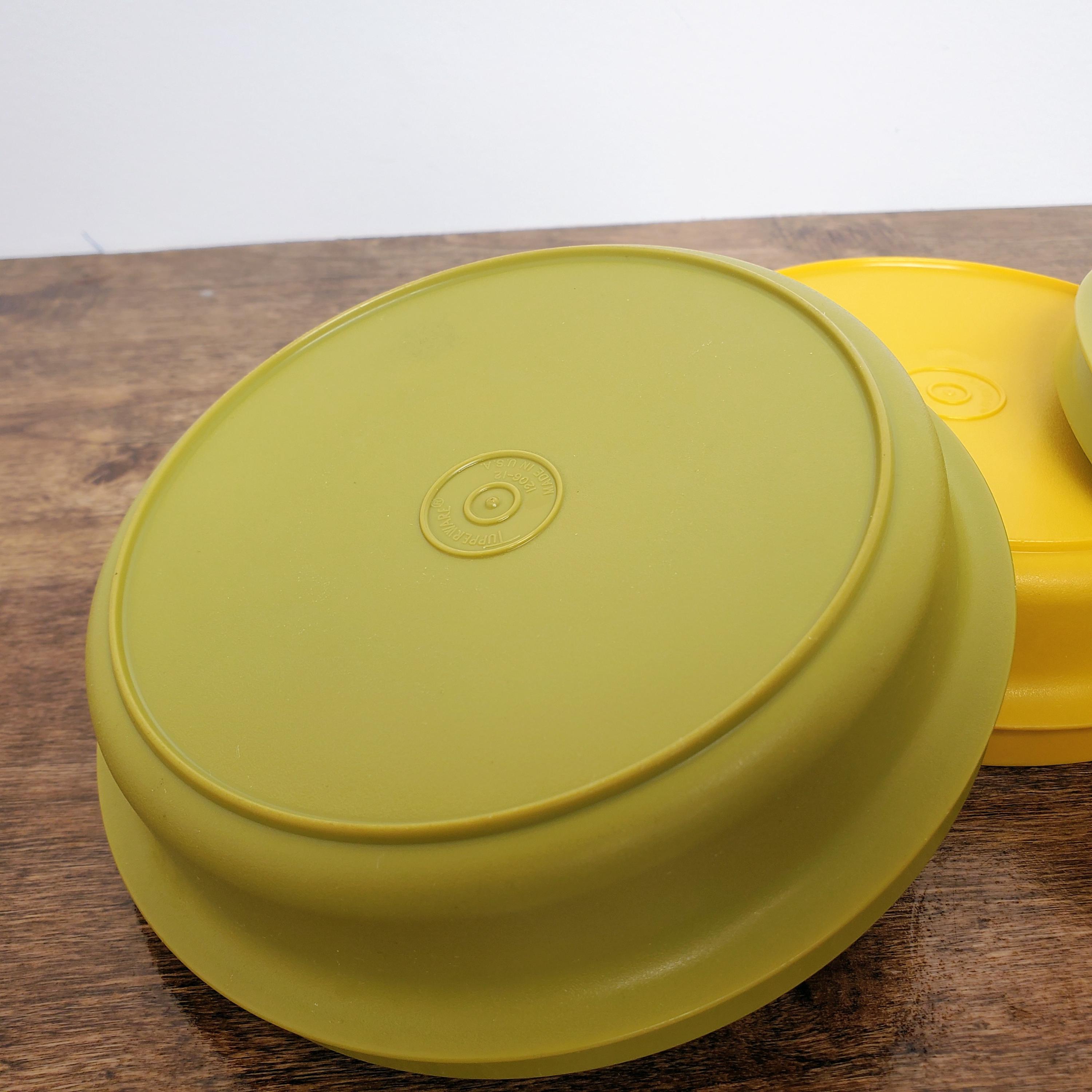 Vintage Tupperware 1206 Bowls Set of 3 Harvest Avocado Green