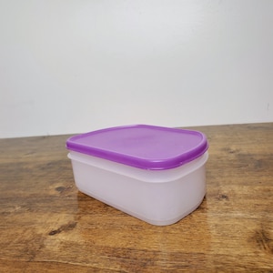 Tupperware Half Lunch Stackables Fridge Containers Clear Raspberry #2797