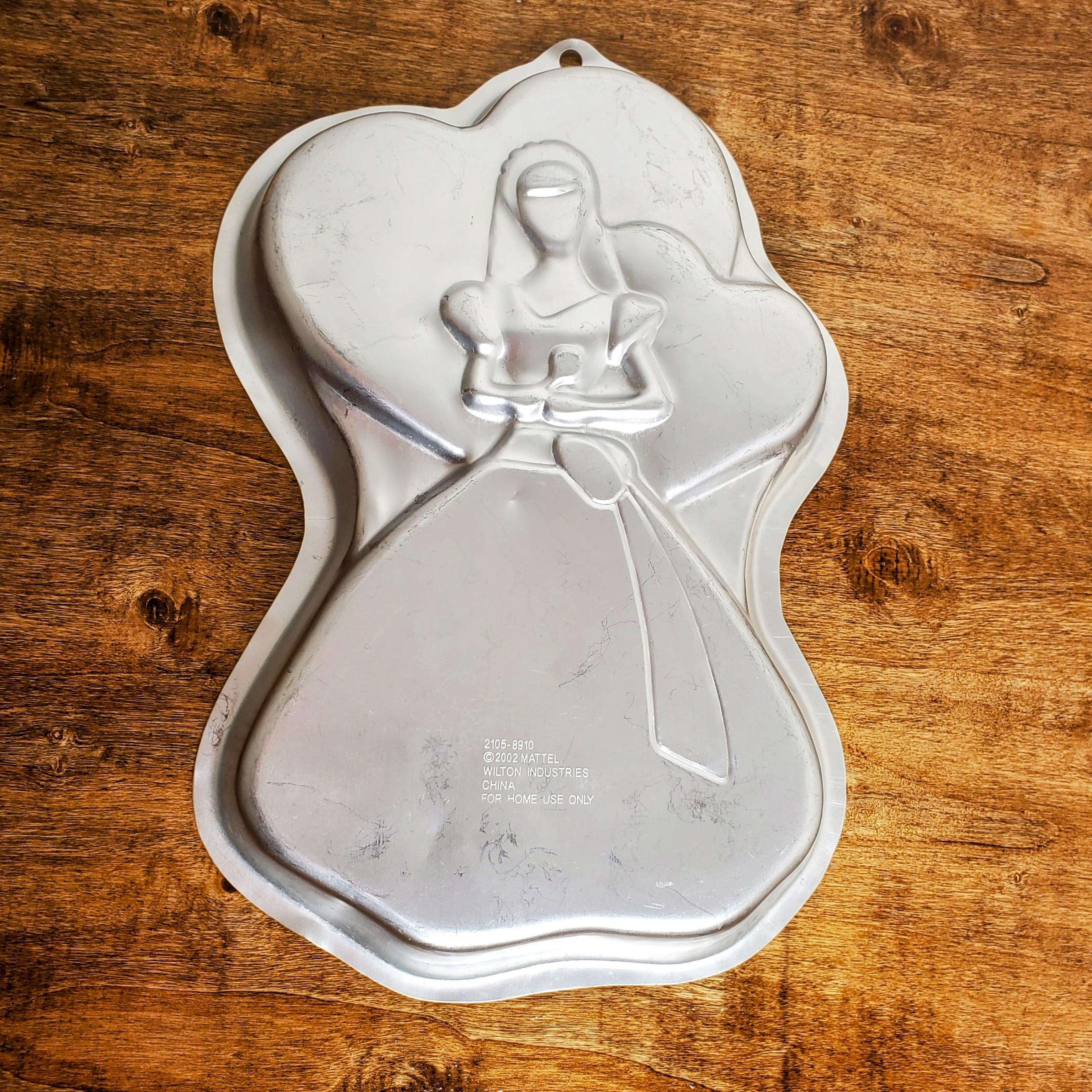 open lace back dress Crown Doll Cake Pan, Aluminum Dome Shaped