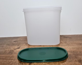Vintage Tupperware Modular Oval 1.7L Container #1613 Green Lid Pantry Storage