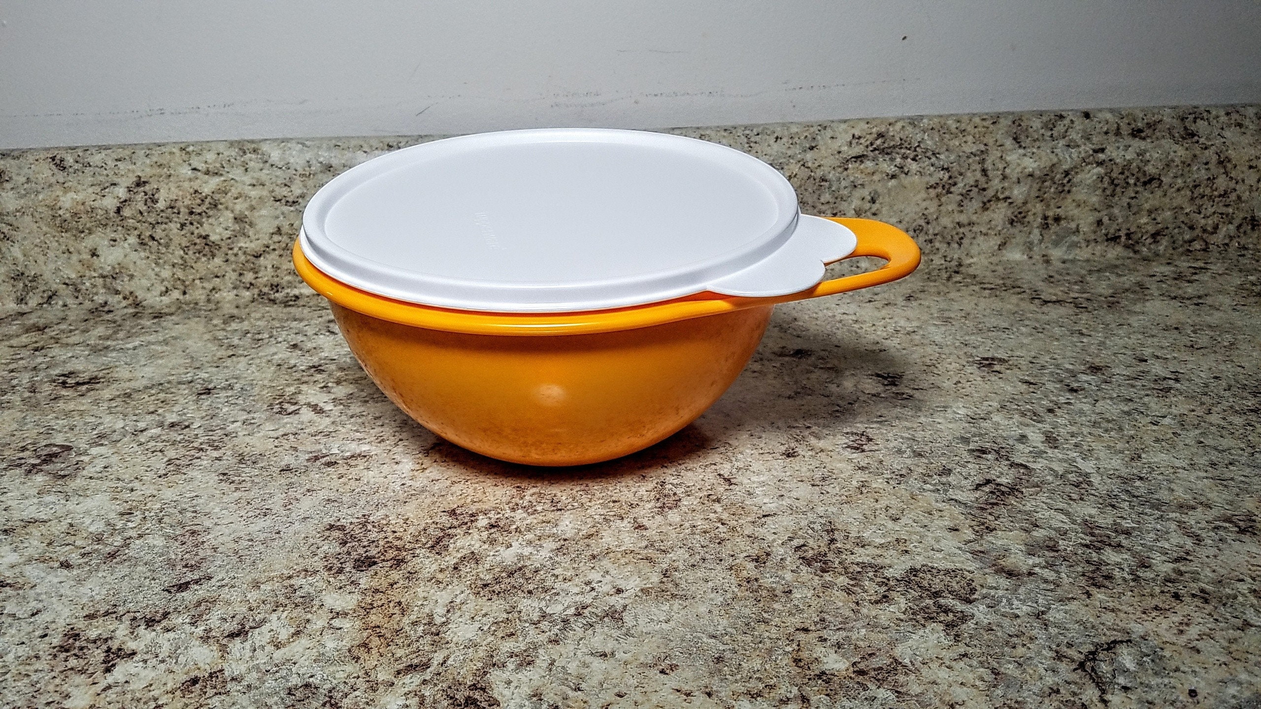 Antique Tupperware Large Fix N Mix Pastel Yellow Mixing Bowl