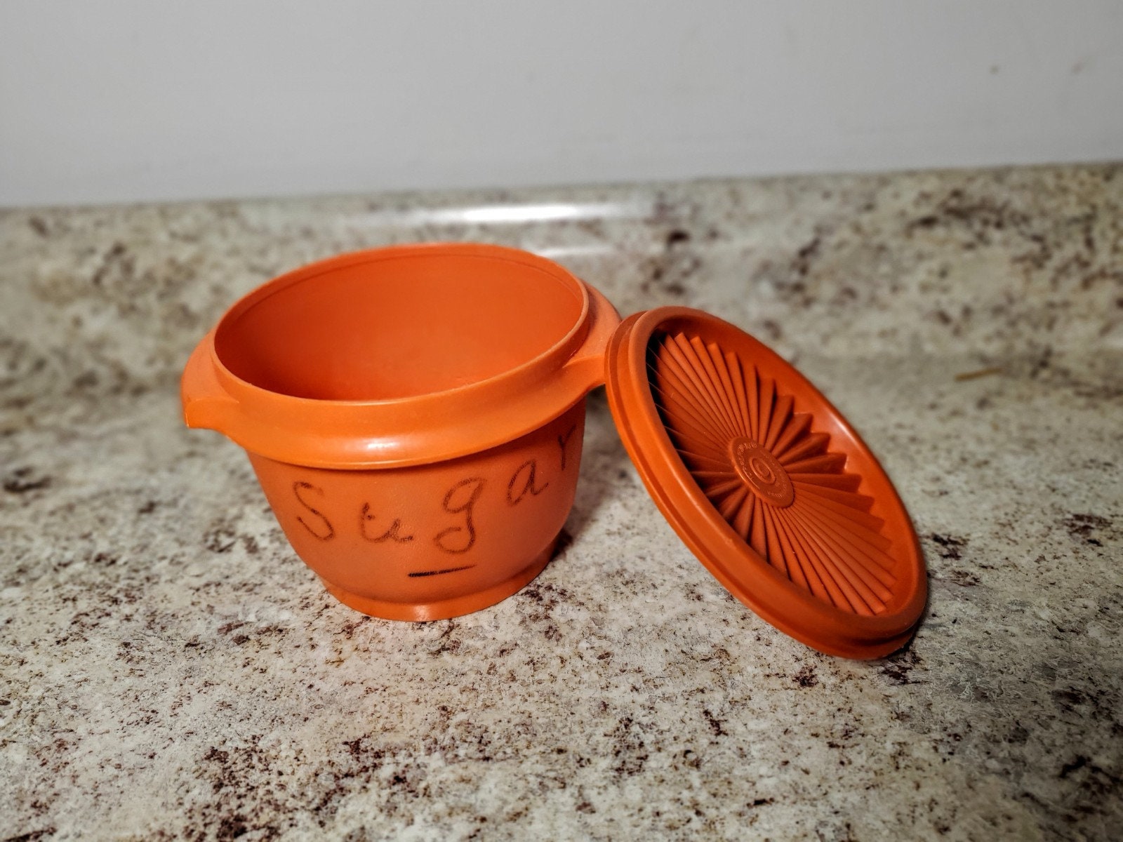 Vintage Tupperware Servalier Storage Bowl 886 Orange With -  Finland