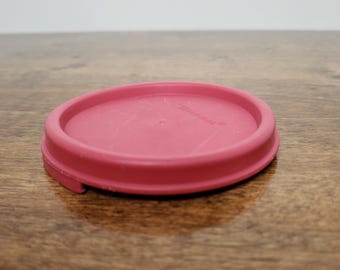 Tupperware Modular Mates Lid #1607 Rose Red Round Replacement Seal Only