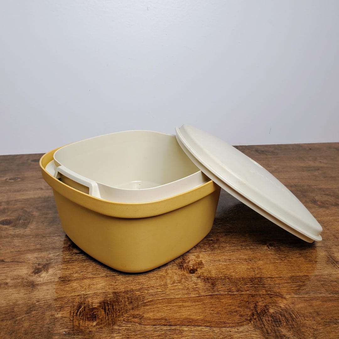 Lot Tupperware Vintage Amande - Boite Triservice C8, Ravier C46, Cuiseur Vapeur M-O