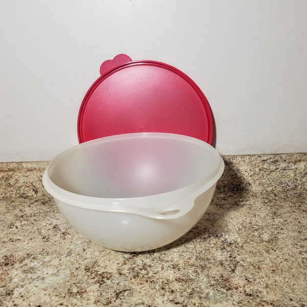 Tupperware Red Thatsa Bowl 32 Cup Mixing Bowl - Etsy