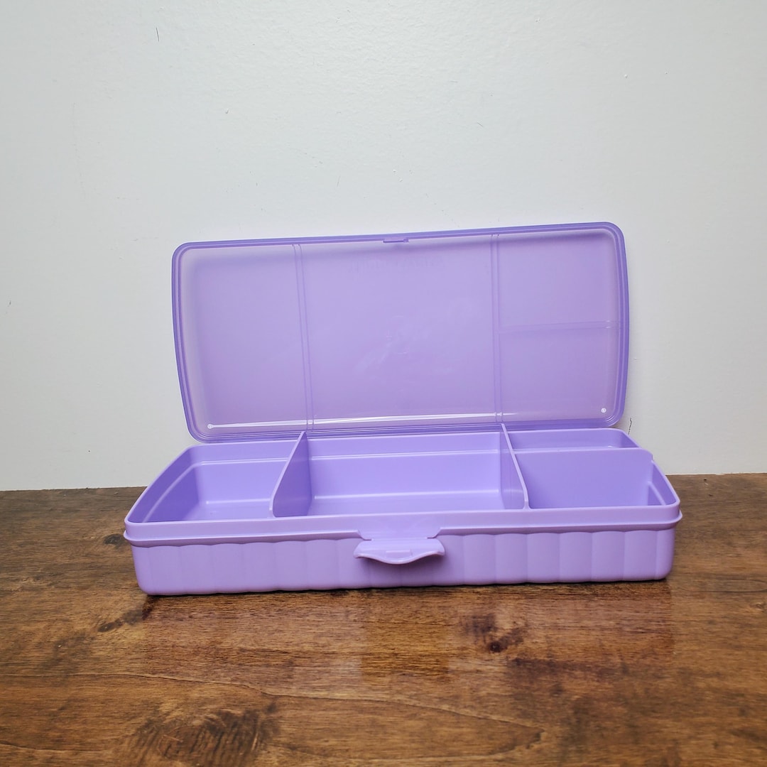 Tupperware Lunch N Things Divided Container Purple Snack Sandwich