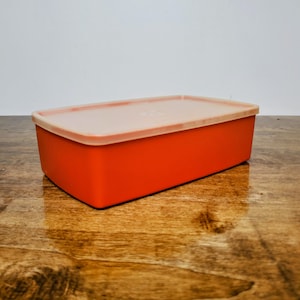 Vintage Tupperware Pak N Stor Freezer Container 713 Harvest Paprika Red USA