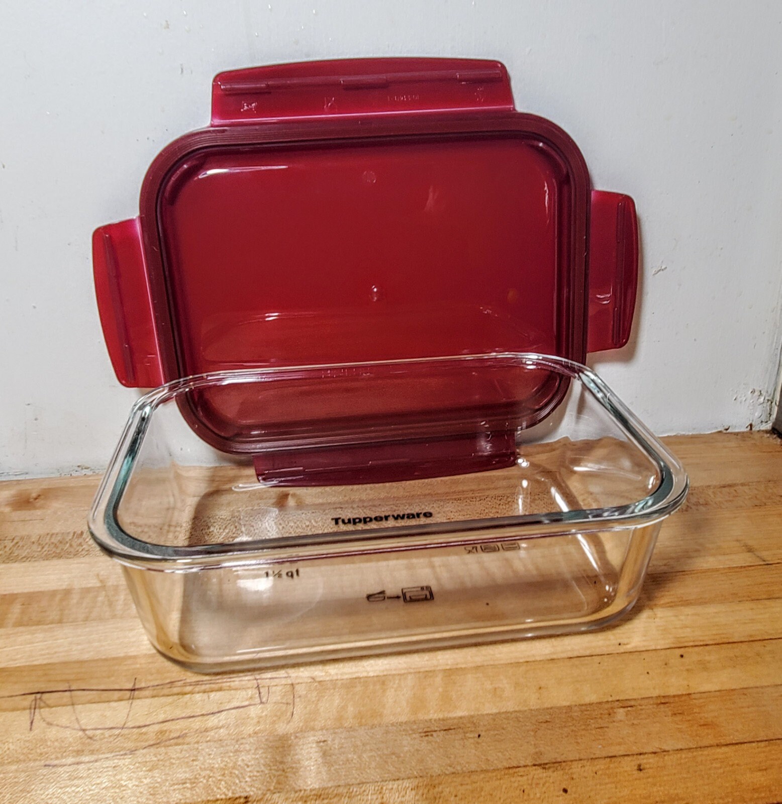 New Tupperware Premiaglass 1.5L Glass Container Freezer Oven Etsy