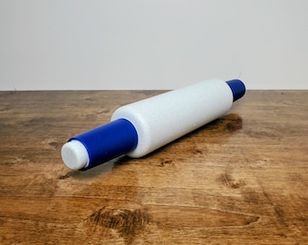 Vintage Fill-N-Chill Rolling Pin Gray Speckled Blue Made in USA