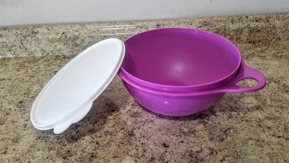 Tupperware Pie Cookies Cupcake & Pizza Container 12 Clear & Purple New