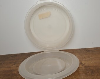 M1298 Vintage 1950s フレッドハービー コッパー トレイ Vintage Pyrex PIE KEEPER CARRIER Plastic Clam Shell Style Holds 9