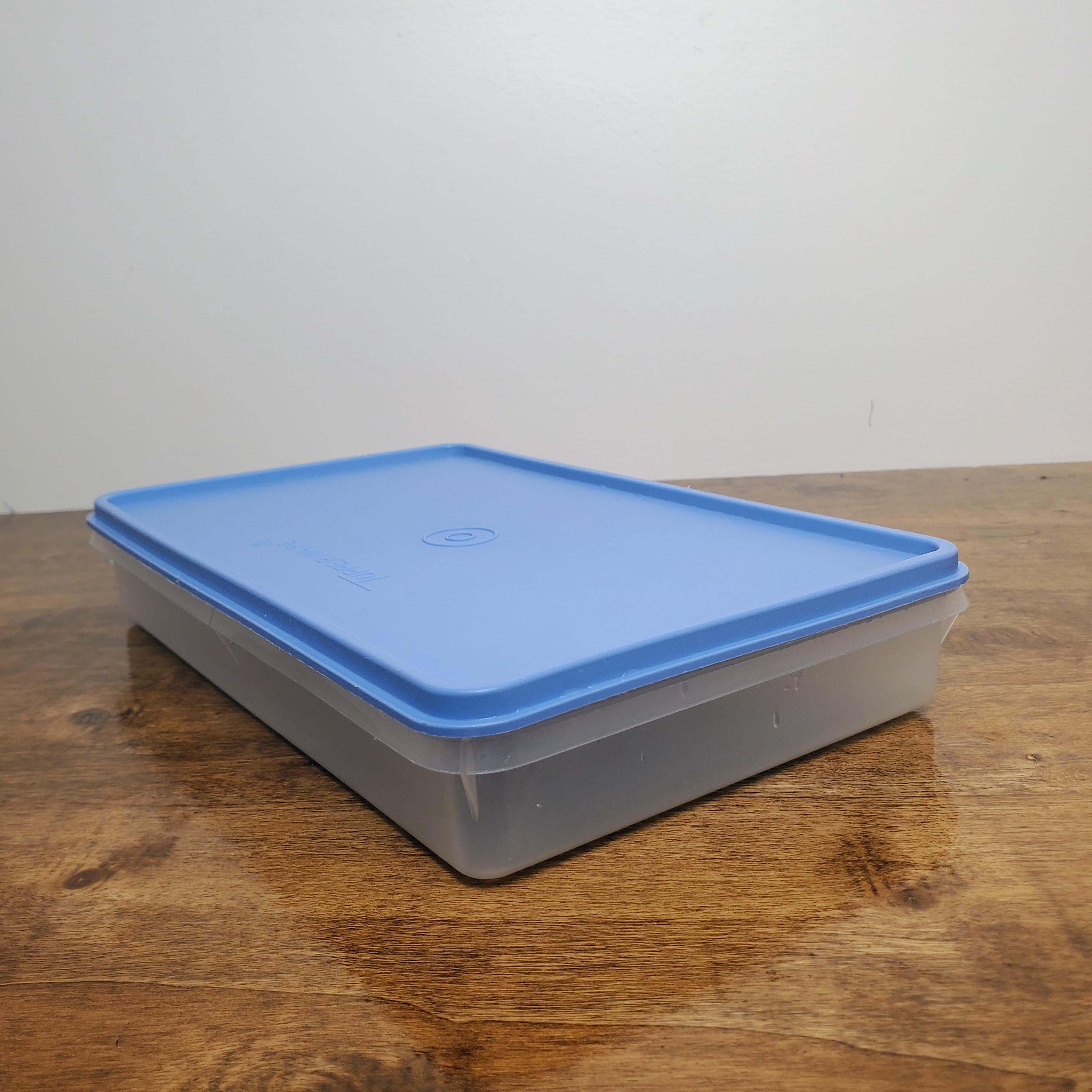 Vintage Tupperware #794 Bacon Deli Keeper 11x7 Food Storage Blue