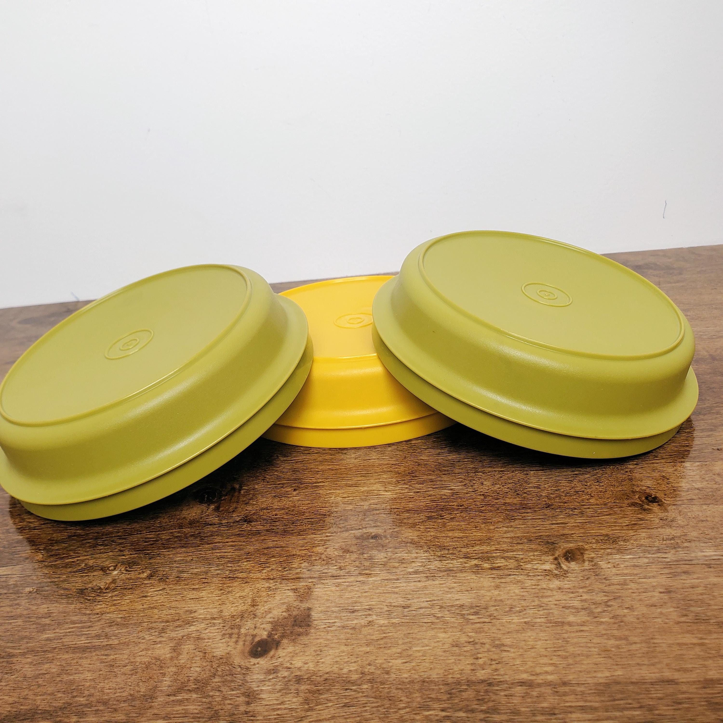 Vintage Tupperware 1206 Bowls Set of 3 Harvest Avocado Green