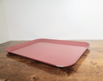 Vintage Cambro Camtray Rose Pink 20x15 Fiberglass MCM Cafeteria Tray Collectible