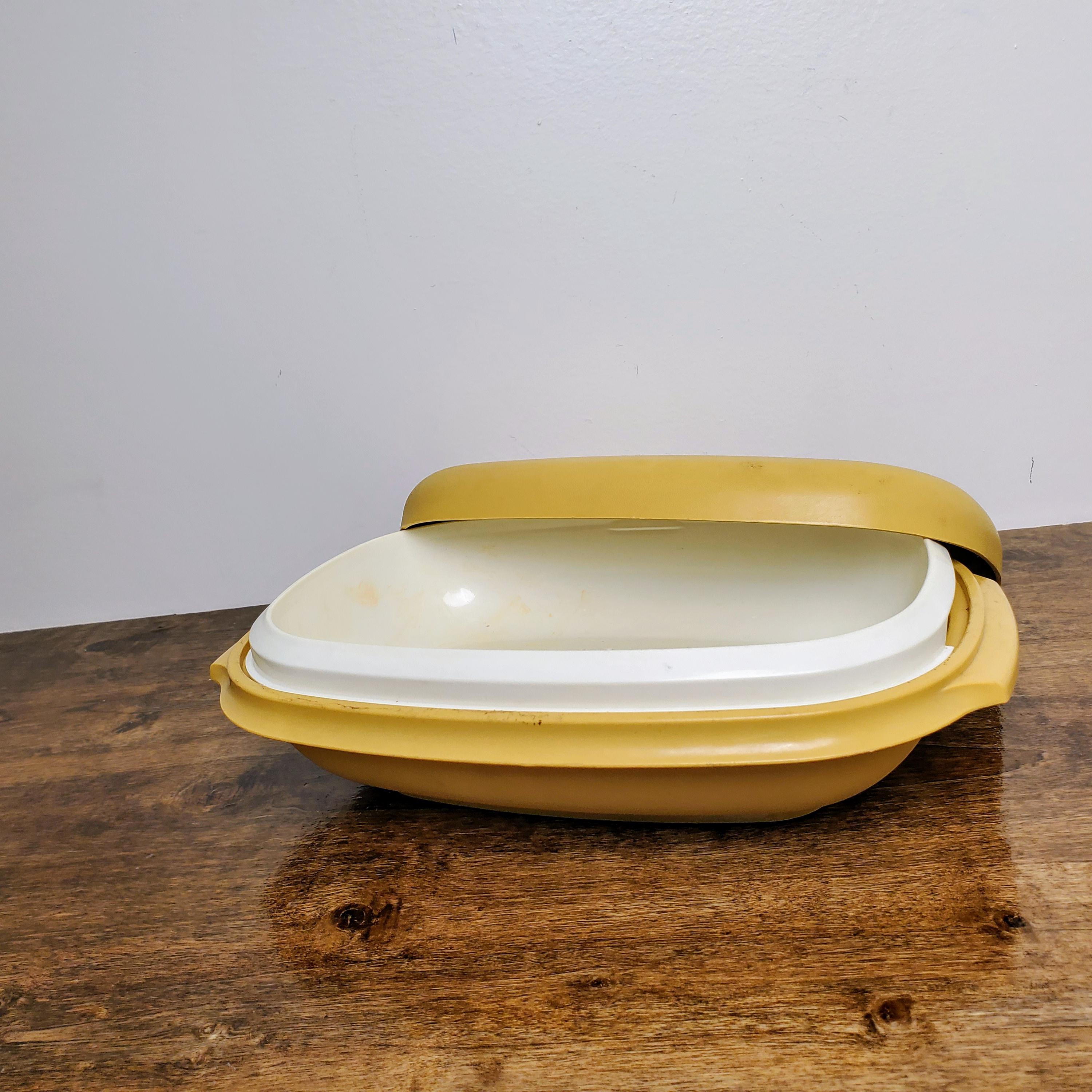 Vintage Tupperware Microwave Steamer: Harvest Gold, 3-piece Set - Etsy