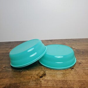 Tupperware Butterfly Tupperware Cereal Salad Bowls and Lids Butterfly Tabs Teal Blue Green ...
