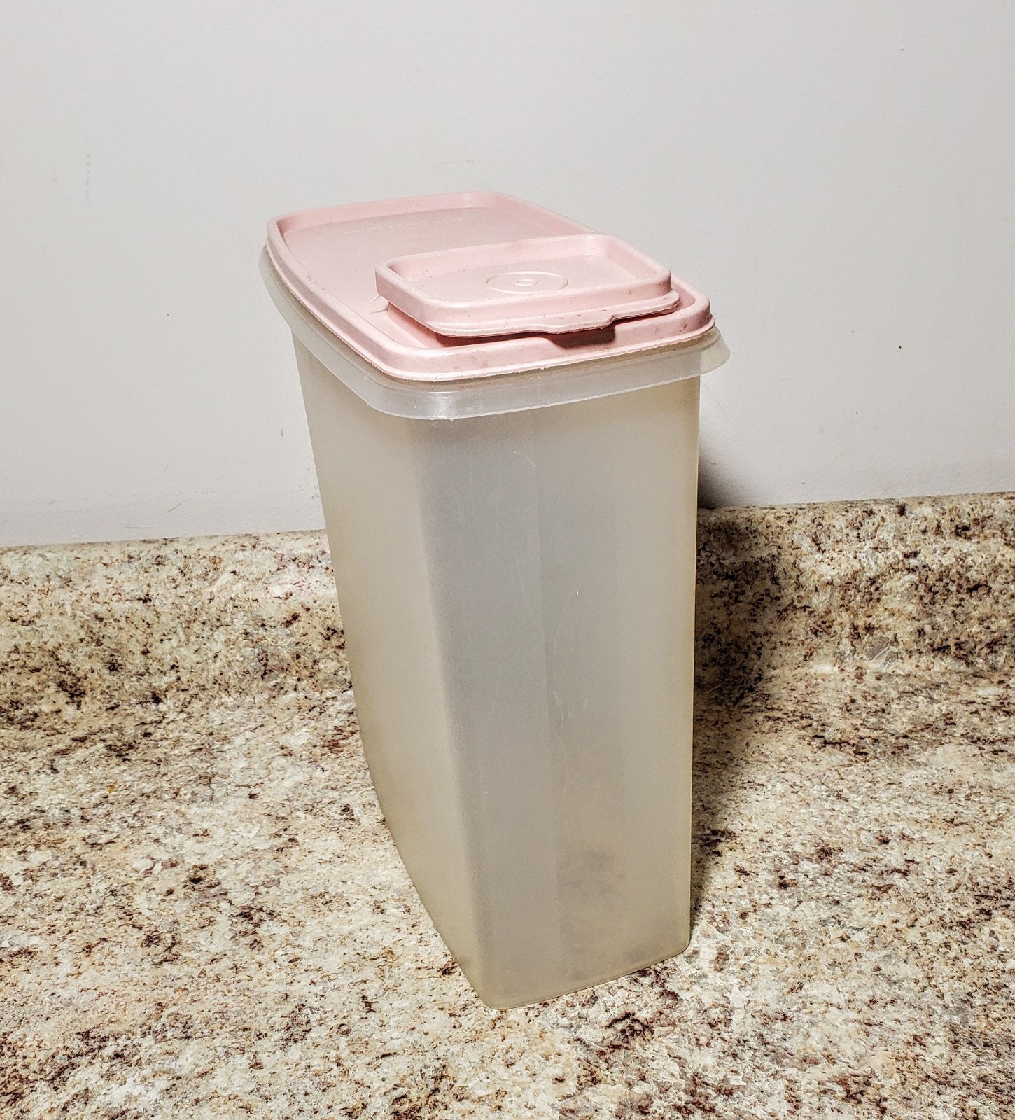 Vintage Tupperware Large Tall Rectangular Sheer Cereal 