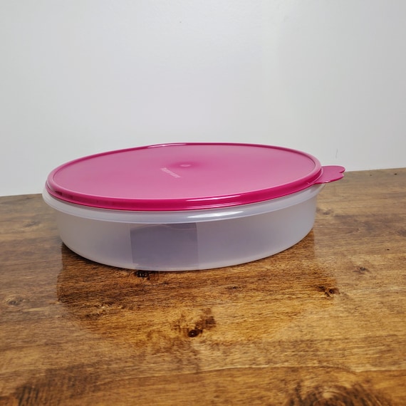 Tupperware コールドブレンダー ピンク TUPPERWARE Freezersmart Round Container Pie Keeper Radish