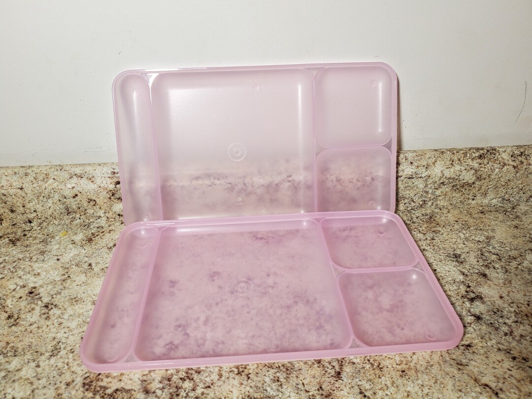 New Tupperware Divided Lunch Camping Picnic Trays Set of 2 Etsy