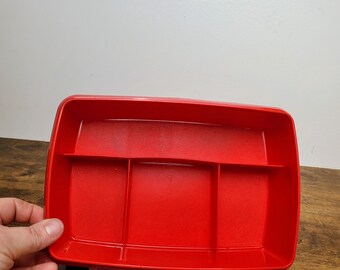 TUPPERWARE Stow-n-go 767 769 Craft Tackle Box Red Tuppercraft - Etsy