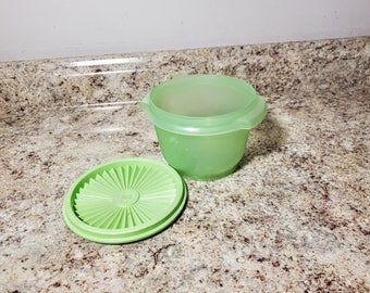 Vase Vert Tupperware Vintage forme trèfle tubes
