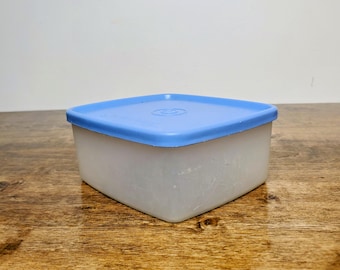 Vintage Tupperware #311 Square Round Freezer Container Sheer Sky