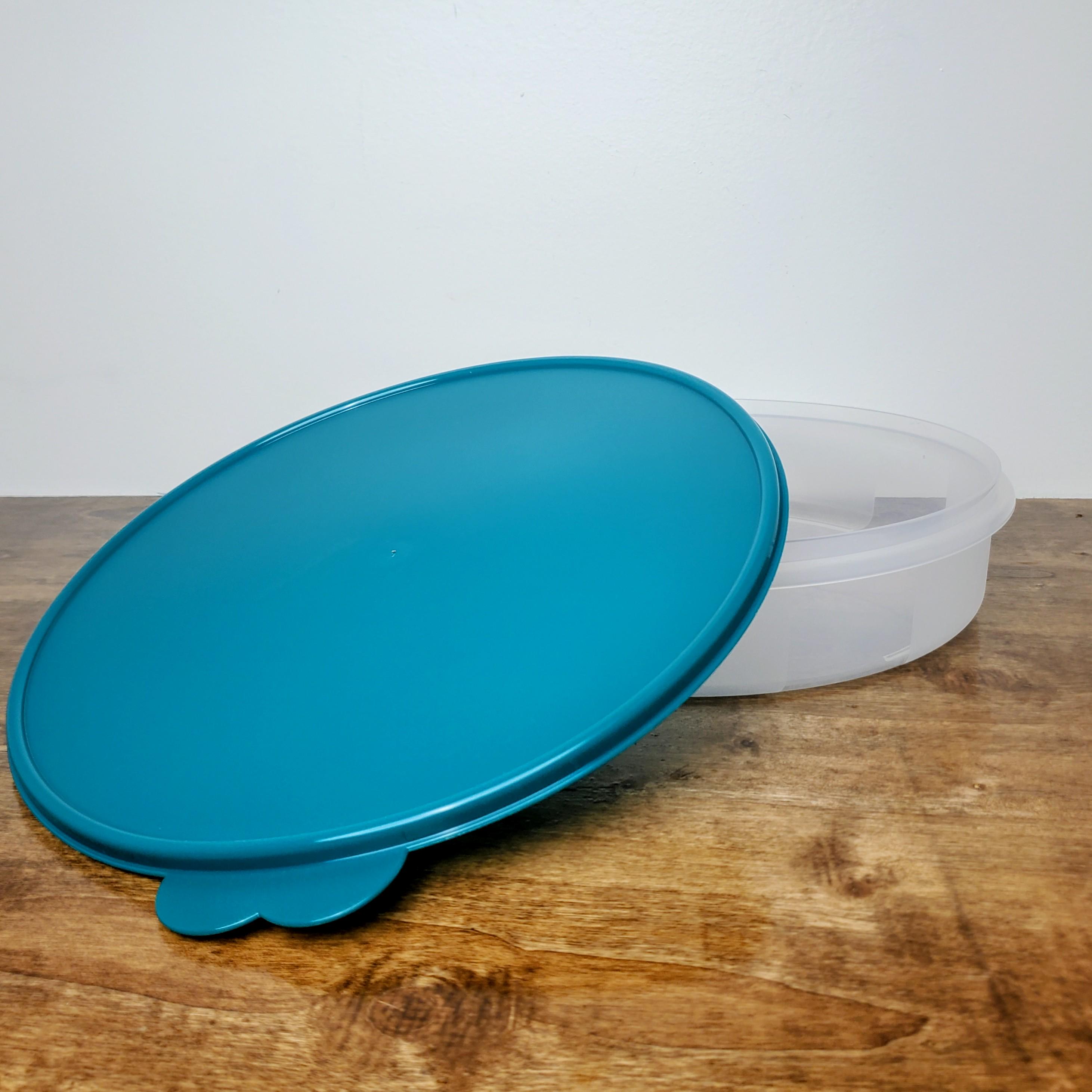 Tupperware Freezersmart Round Pie Keeper Storage Container Teal