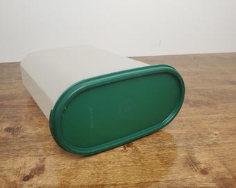 Vintage Tupperware Modular Mate 2.3L Rectangle Storage Container Green Seal Lid 1614