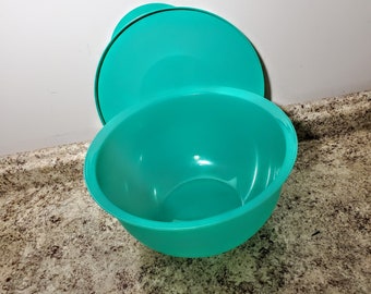 Tupperware impressions 32 Cup Mixing Salad Fruit BOWL #6090 Teal