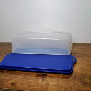 Tupperware Cake Taker: Blue Rectangle Carrier, 9x13 - Etsy