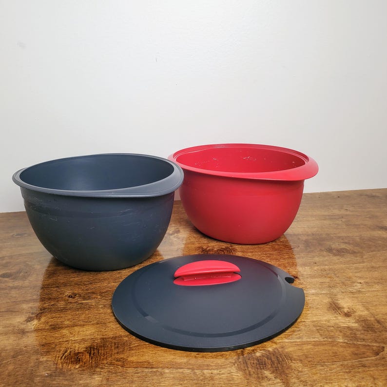Tupperware Microwave Maroon Insulated Heat Serve & Store Bowls 4995 - Etsy