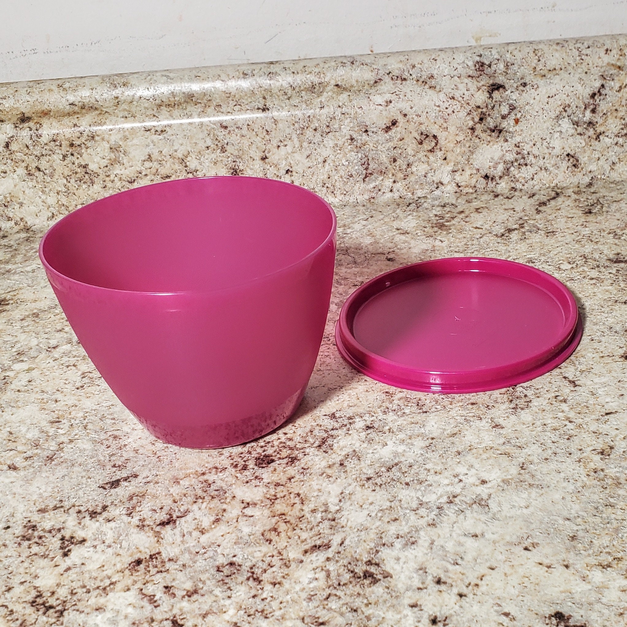 Buy New Tupperware Refrigerator Bowl 14oz Raspberry Pink & Matching Seal  New 148D Online in India 