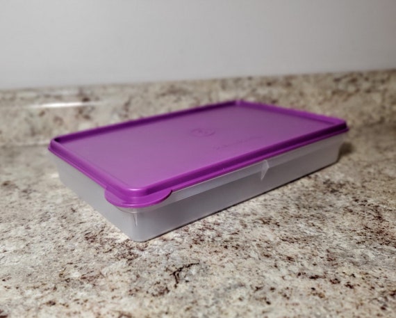 Tupperware Hot Dog Keeper / Bacon Storage Container (Lupine Purple)