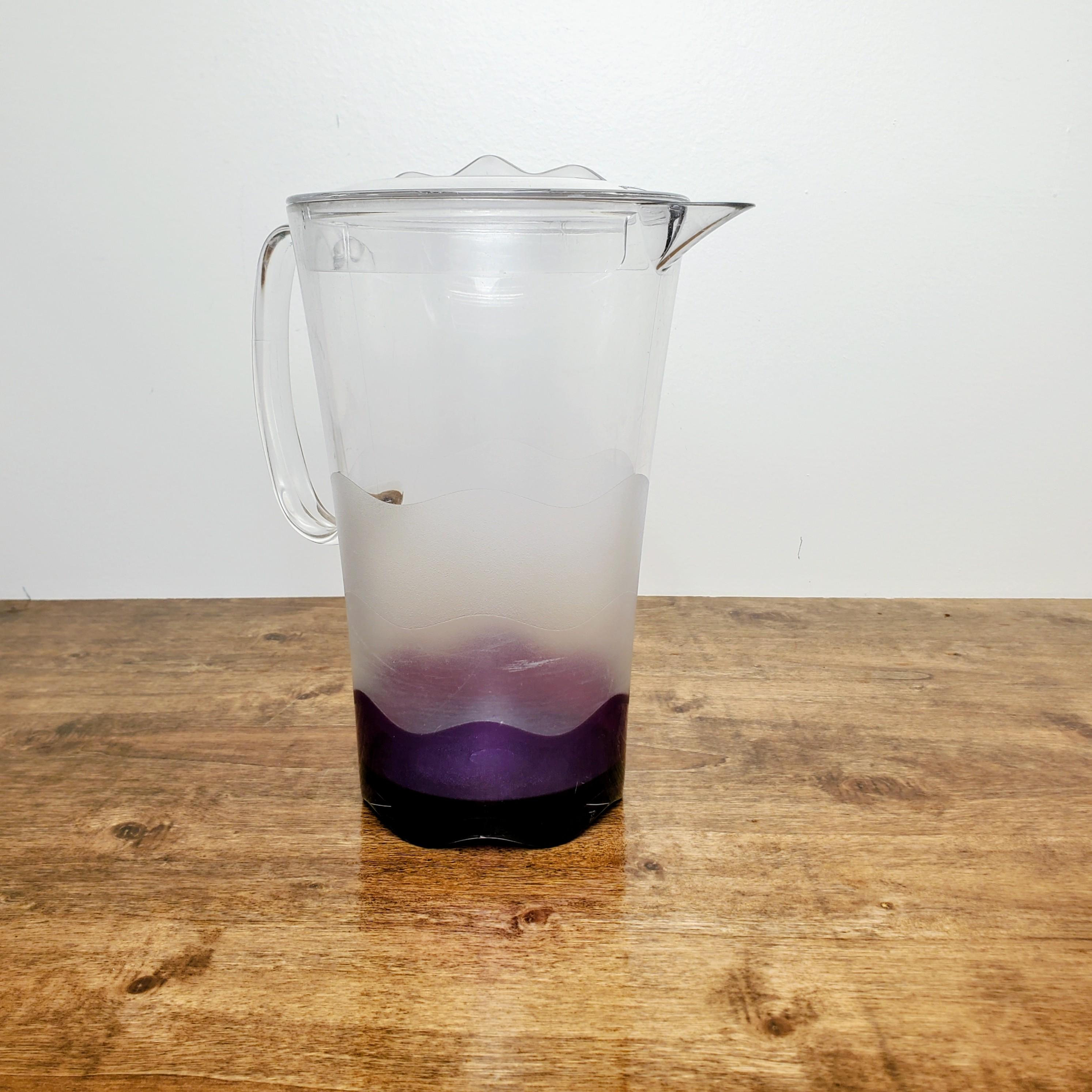 Vintage Tupperware Sheerly Elegant Illusions Purple 2 Qt Pitcher
