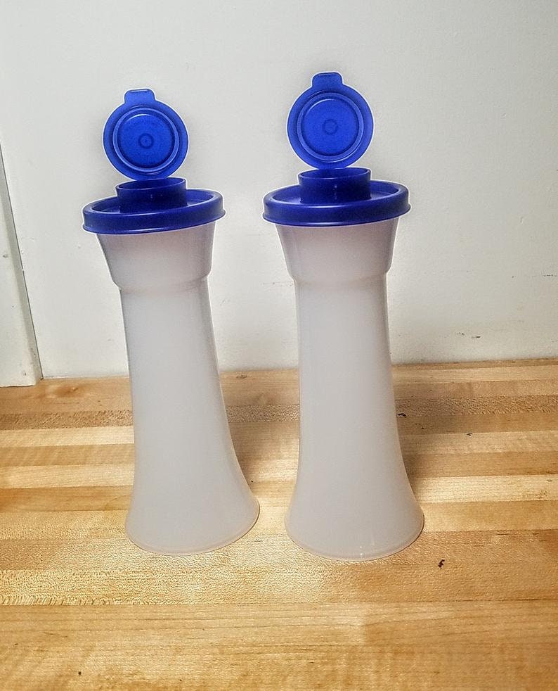 Tupperware Large Hourglass Salt & Pepper Shakers Set Tokyo Etsy Australia