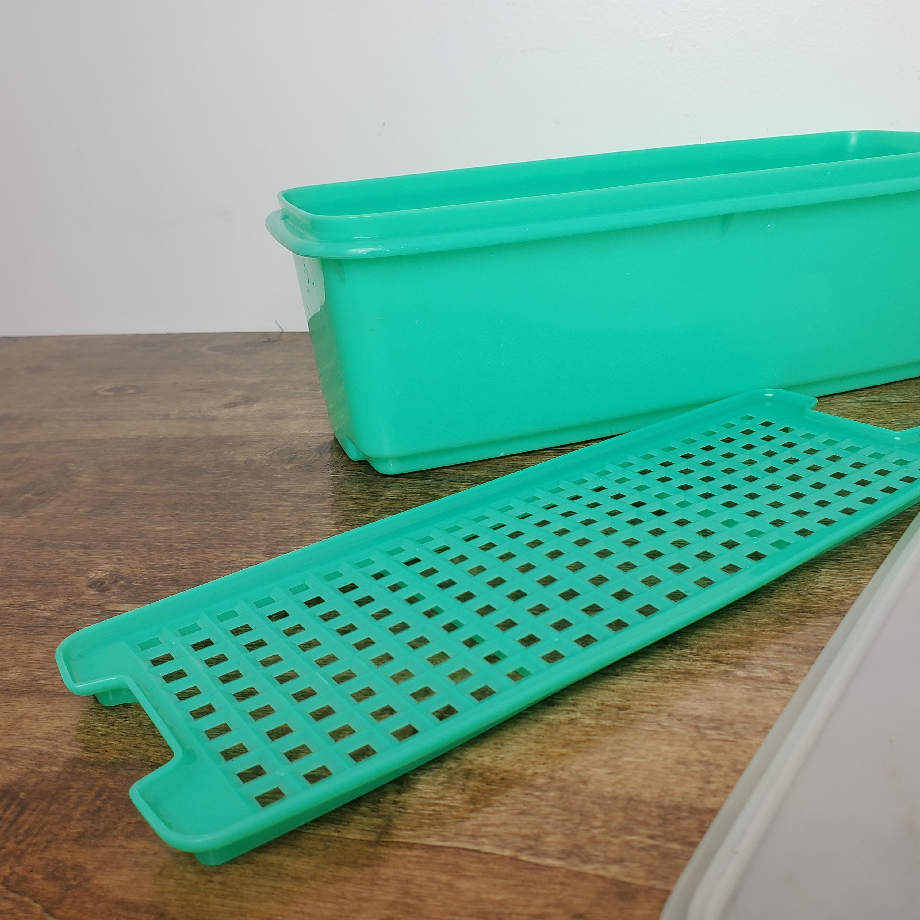 Jadeite Vintage Tupperware Celery Keeper #782 W/ Insert #783 & Lid