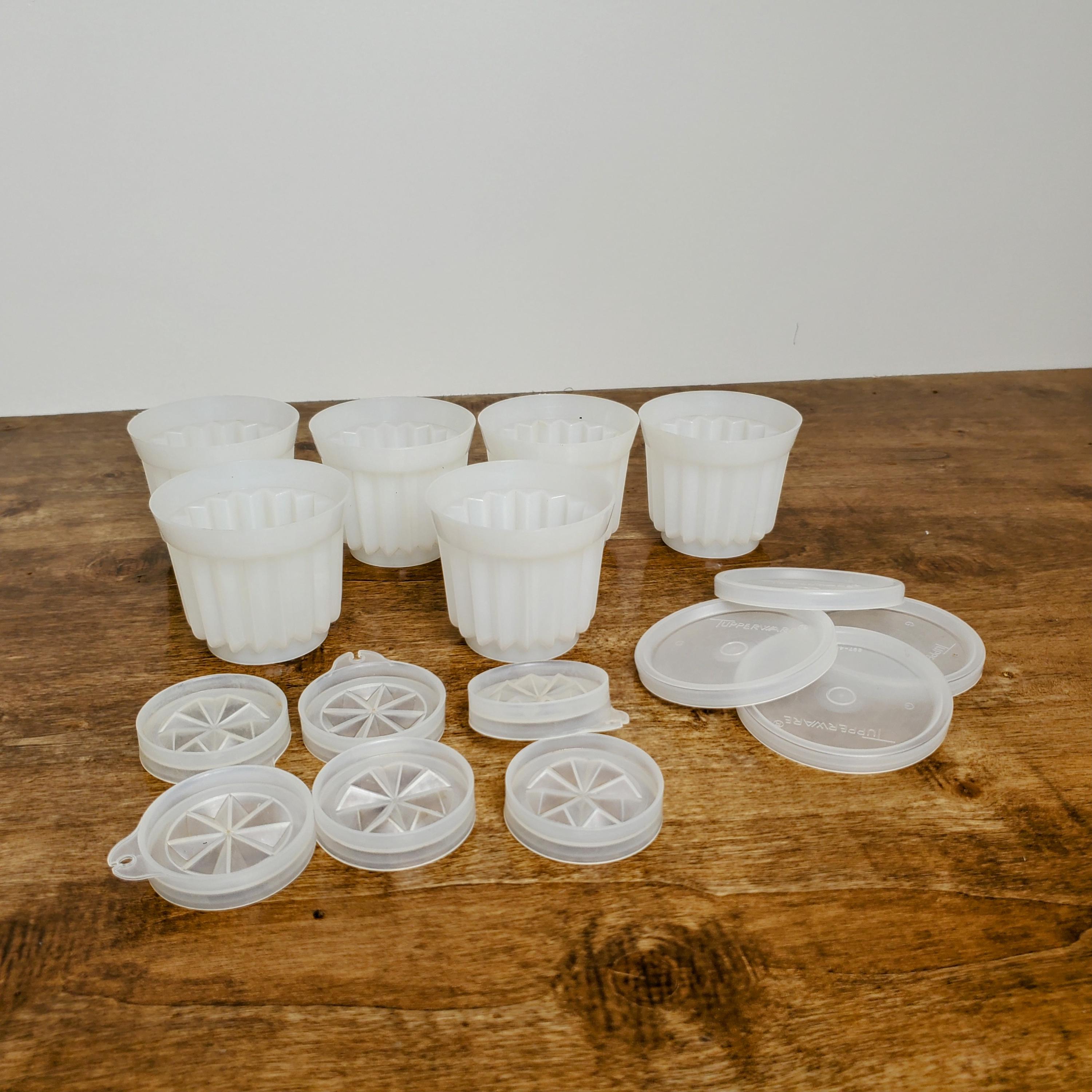 Tupperware Jel-ette Jello Set of 4 Single Serve Dessert Mold Cups