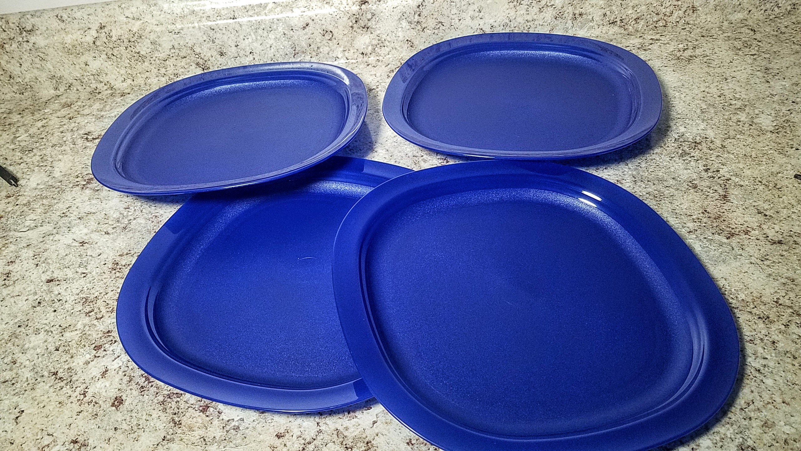 Tupperware Microwave Reheatable Dinner / Luncheon Plates 3398 Etsy