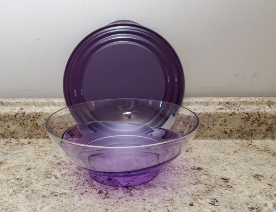 Tupperware Purple Sheerly Elegant Acrylic 6-1/3cup Serving Bowl