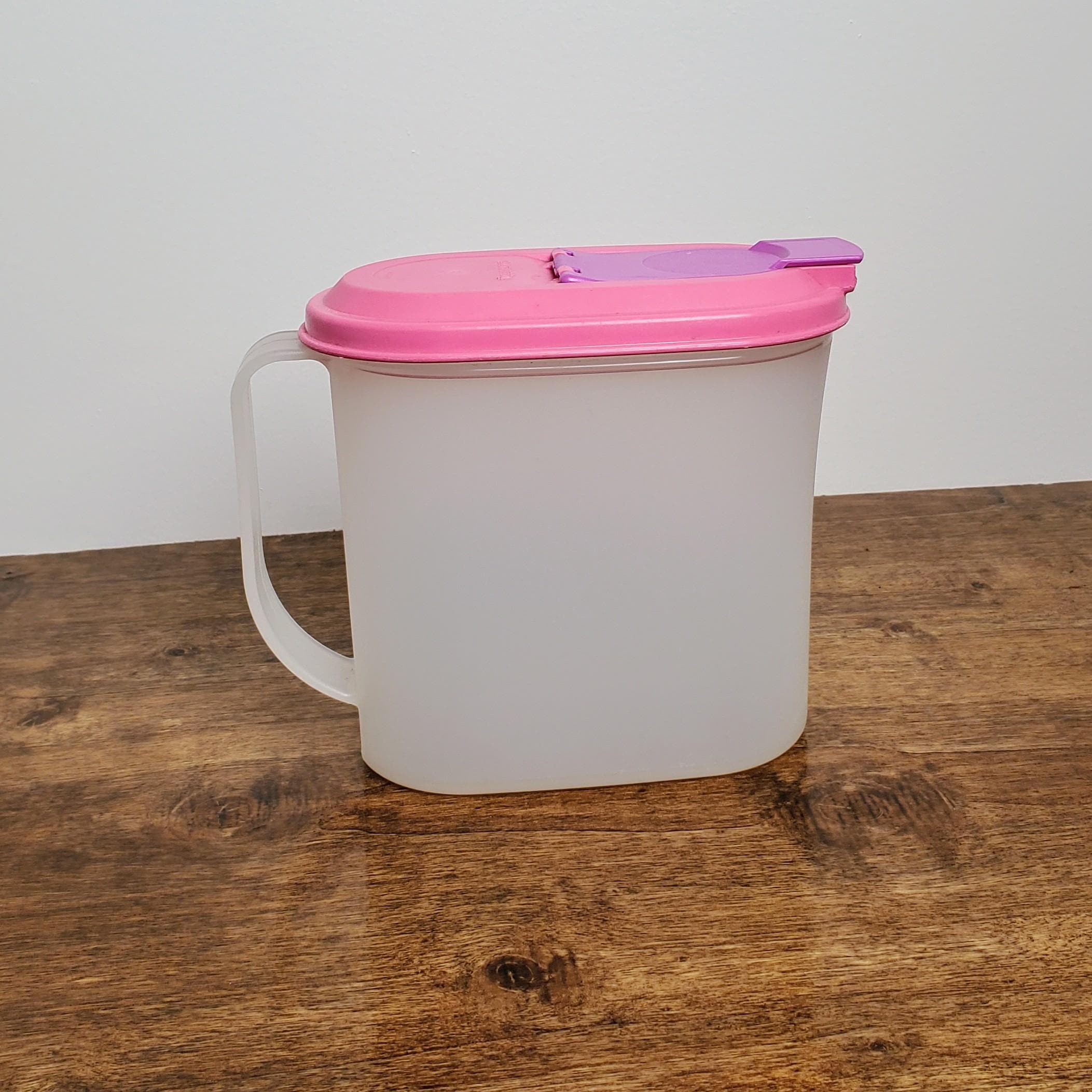 TUPPERWARE Slim Line 1 Quart Refrigerator Pitcher # 2189 Pink