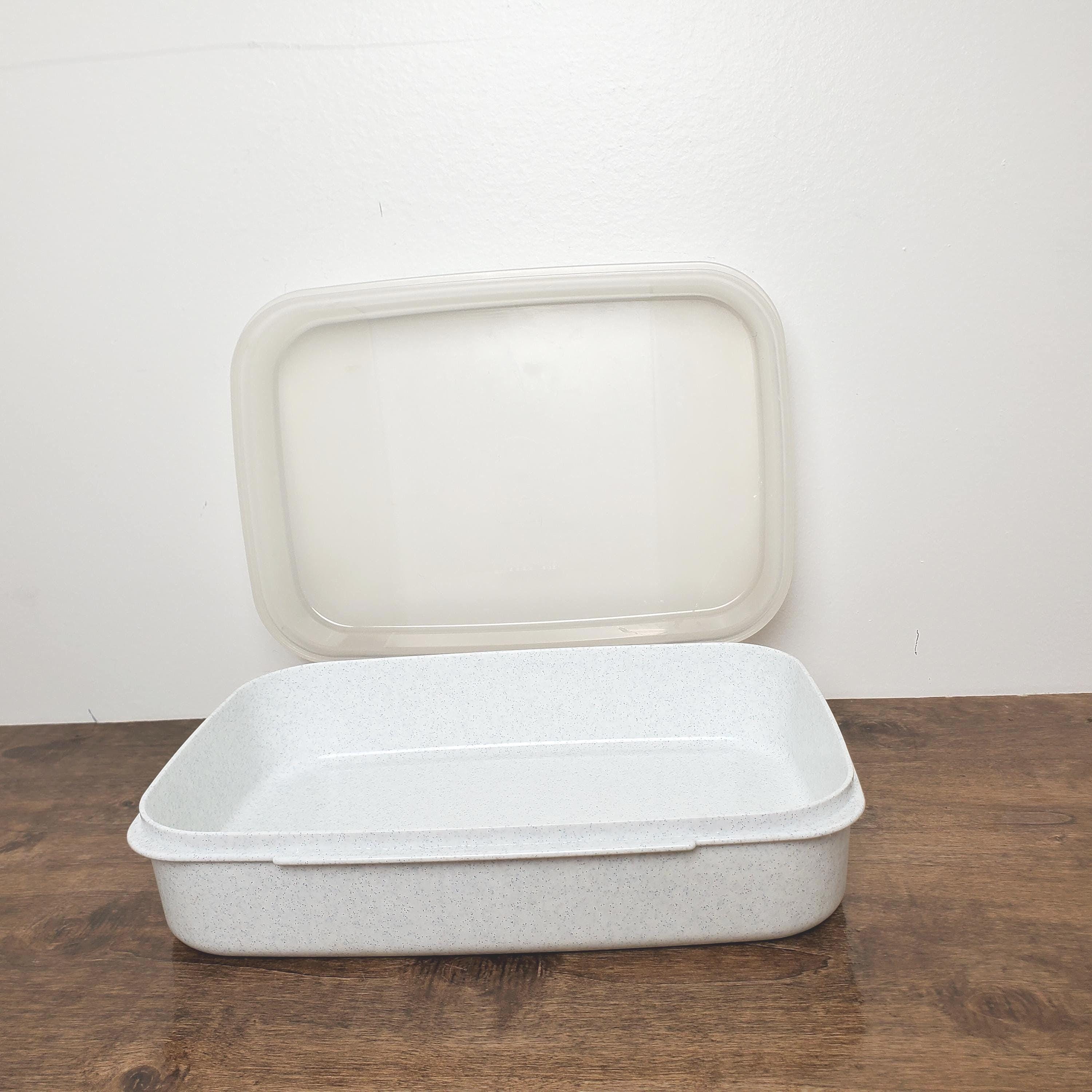 Vintage Tupperware Storz-a-lot 2242 Hinged Modular Mate Speckled