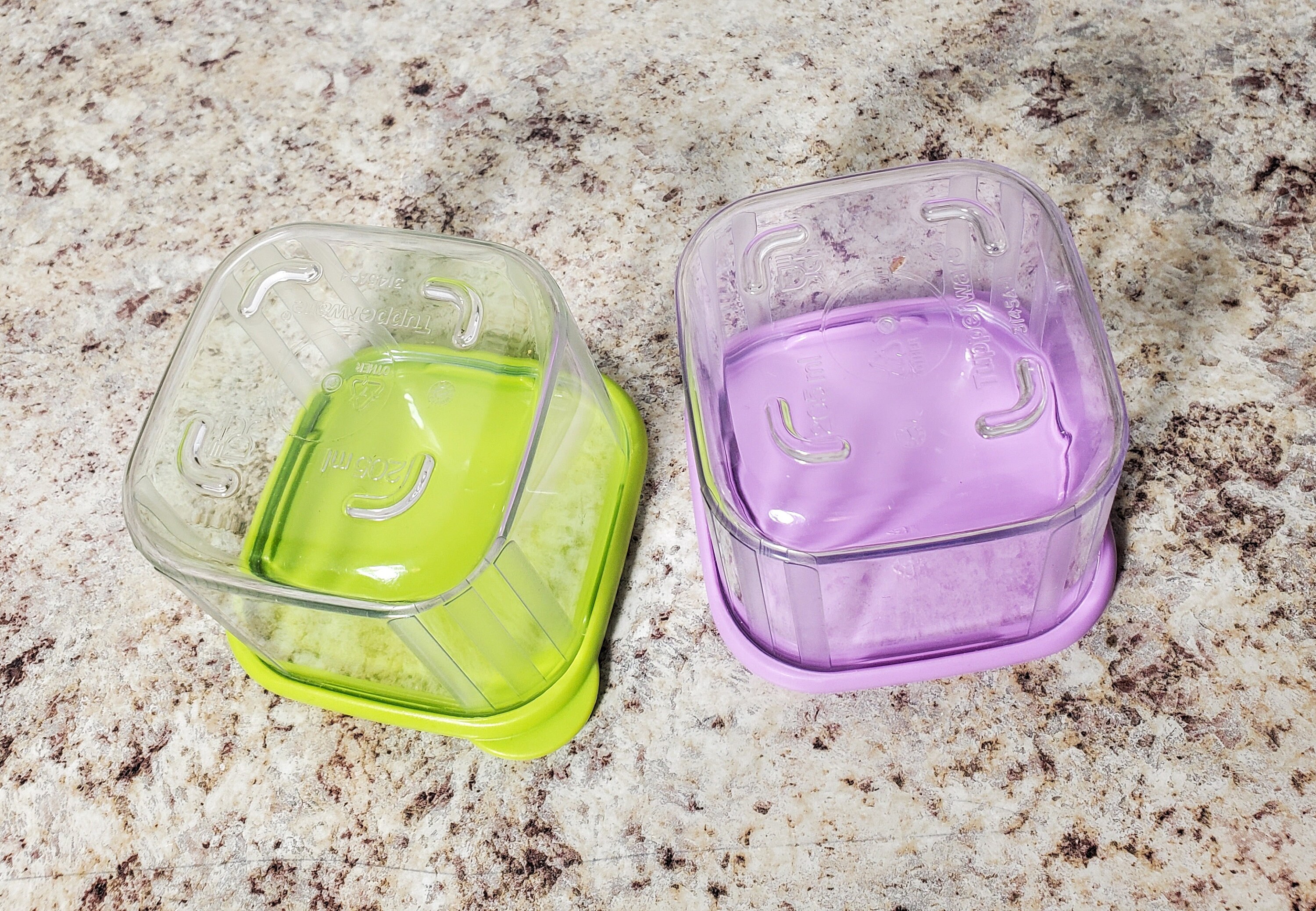 Tupperware SET of 2 - 200 mL / 3/4 c Sheer Clear Mates Square Mini Cle –  Plastic Glass and Wax ~ PGW